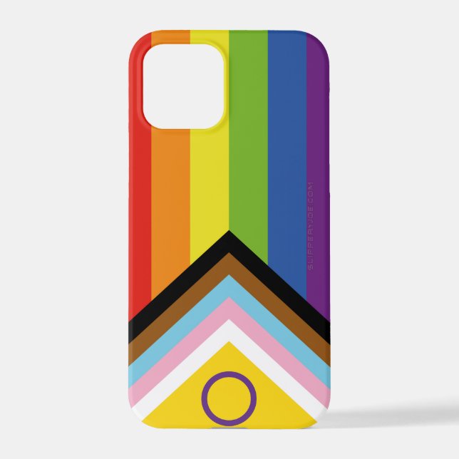 SlipperyJoe's Intersex pride flag yellow backgroun iPhone Case (Back)