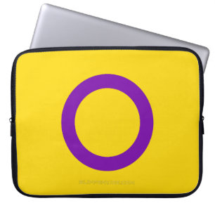 SlipperyJoe's Intersex pride flag yellow backgroun Laptop Sleeve