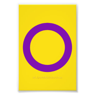 SlipperyJoe's Intersex pride flag yellow backgroun Photo Print