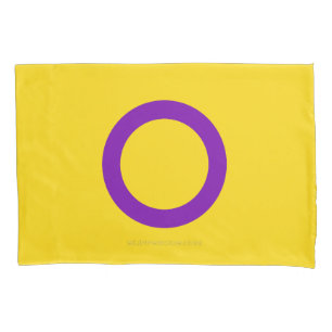 SlipperyJoe's Intersex pride flag yellow backgroun Pillowcase