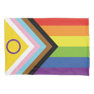 SlipperyJoe's Intersex pride flag yellow backgroun Pillowcase