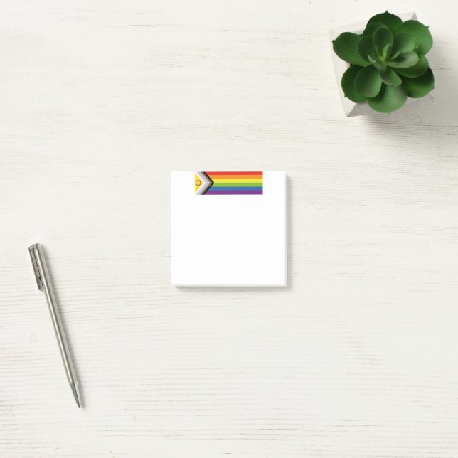 SlipperyJoe's Intersex pride flag yellow backgroun Post-it Notes (Office)