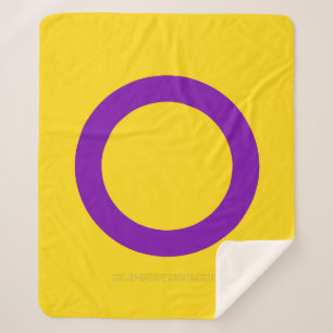 SlipperyJoe's Intersex pride flag yellow backgroun Sherpa Blanket
