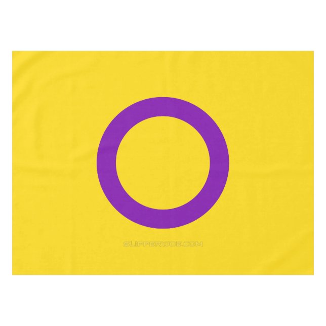 SlipperyJoe's Intersex pride flag yellow backgroun Tablecloth (Front (Horizontal))