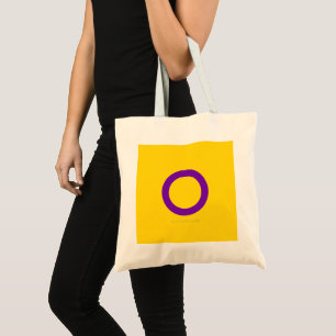 SlipperyJoe's Intersex pride flag yellow backgroun Tote Bag