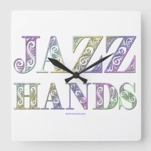 SlipperyJoe's Jazz Hands Broadway musicals dance  Square Wall Clock
