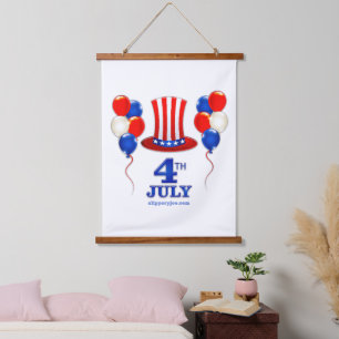 SlipperyJoe's july 4th Independence day classic Un Hanging Tapestry