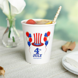 SlipperyJoe's july 4th Independence day classic Un Paper Cups