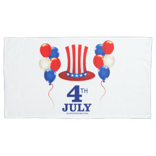 SlipperyJoe's july 4th Independence day classic Un Pillowcase