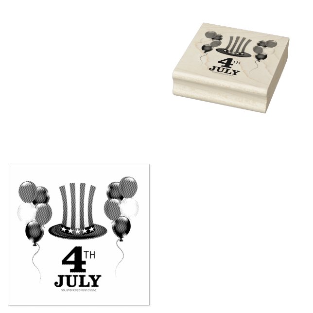 SlipperyJoe's july 4th Independence day classic Un Rubber Stamp (Stamped)