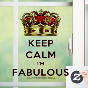 SlipperyJoe's keep calm fabulous golden crown red