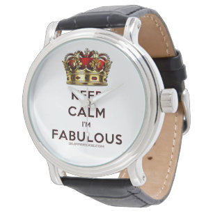 SlipperyJoe's keep calm fabulous golden crown red  Watch