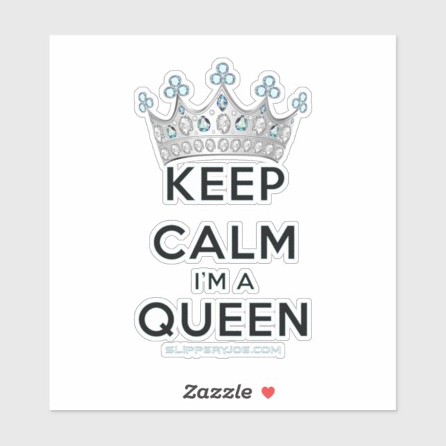 SlipperyJoe's keep calm queen polished silver crow (Sheet)