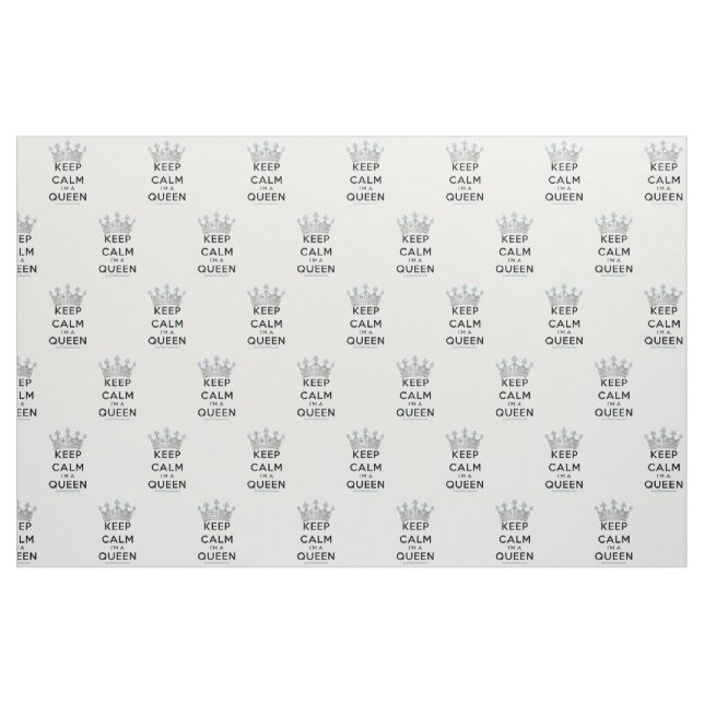 SlipperyJoe's keep calm queen polished silver crow Fabric (Yard)