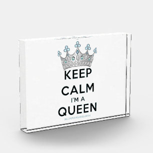 SlipperyJoe's keep calm queen polished silver crow Photo Block
