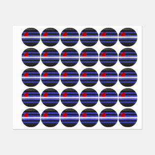 SlipperyJoe's leather pride flag black royal blue 