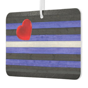 SlipperyJoe's leather pride flag black royal blue Car Air Freshener