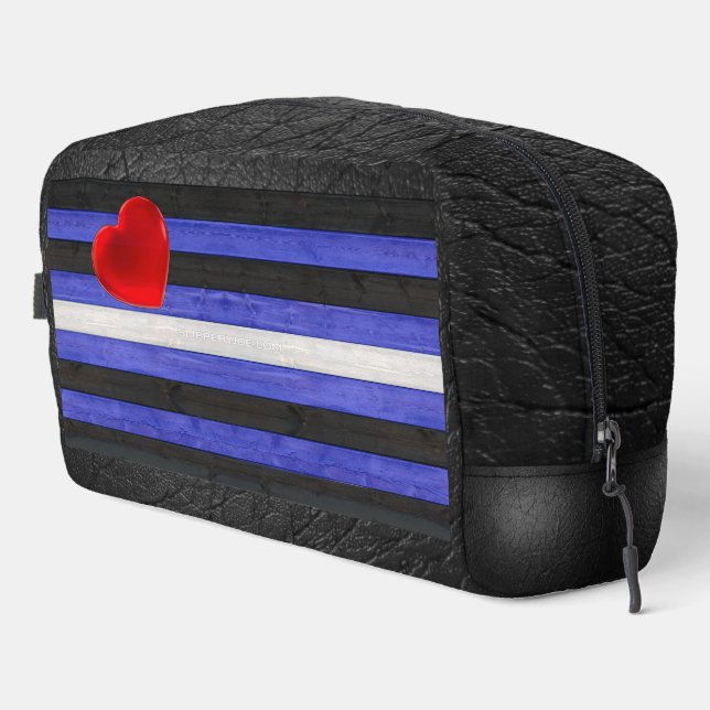 SlipperyJoe's leather pride flag black royal blue  Dopp Kit (Right Corner)