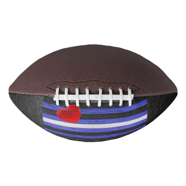 SlipperyJoe's leather pride flag black royal blue  Football (Front)