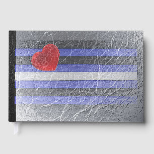 SlipperyJoe's leather pride flag black royal blue Guest Book