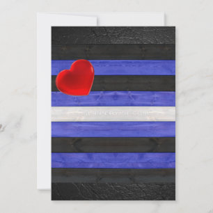 SlipperyJoe's leather pride flag black royal blue  Holiday Card