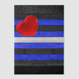 SlipperyJoe's leather pride flag black royal blue  Vellum Invitations