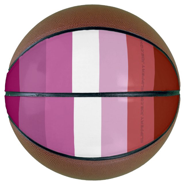 SlipperyJoe's lesbian pride flag feminine communit Basketball (Front)