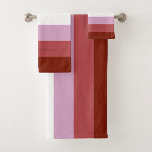 SlipperyJoe's lesbian pride flag feminine communit Bath Towel Set
