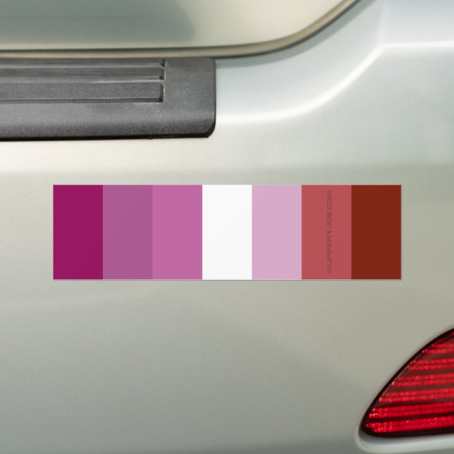 SlipperyJoe's lesbian pride flag feminine communit Bumper Sticker (On Car)