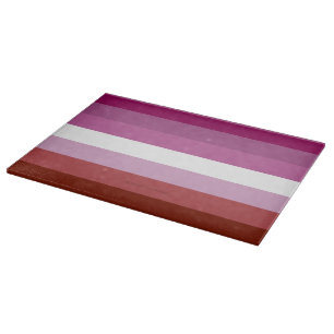 SlipperyJoe's lesbian pride flag feminine communit Cutting Board