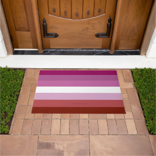 SlipperyJoe's lesbian pride flag feminine communit Doormat