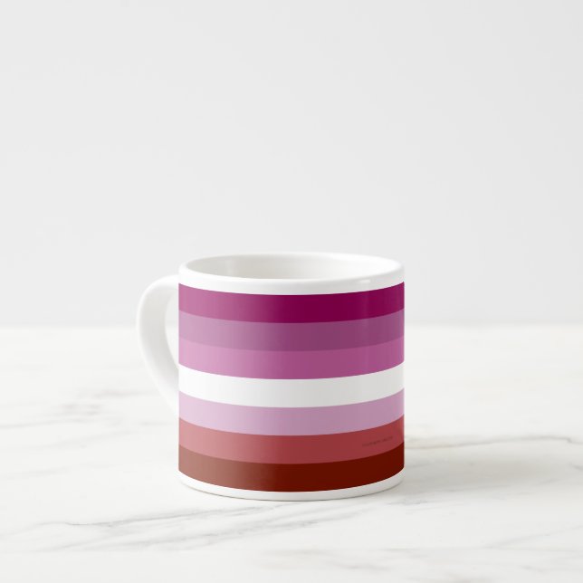 SlipperyJoe's lesbian pride flag feminine communit Espresso Cup (Front Left)