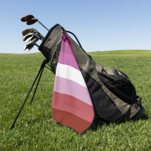 SlipperyJoe's lesbian pride flag feminine communit Golf Towel