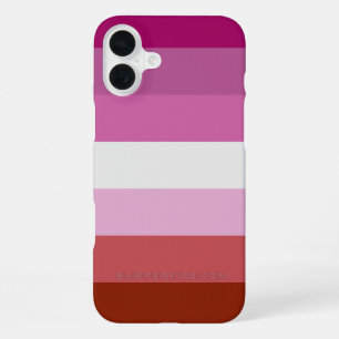 SlipperyJoe's lesbian pride flag feminine communit iPhone 16 Plus Case