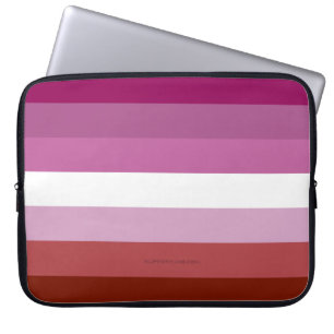 SlipperyJoe's lesbian pride flag feminine communit Laptop Sleeve