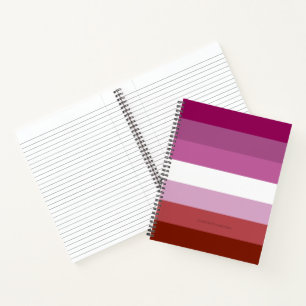 SlipperyJoe's lesbian pride flag feminine communit Notebook