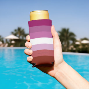 SlipperyJoe's lesbian pride flag feminine communit Seltzer Can Cooler