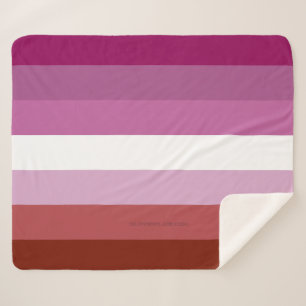 SlipperyJoe's lesbian pride flag feminine communit Sherpa Blanket