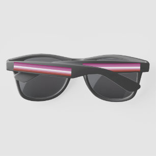 SlipperyJoe's lesbian pride flag feminine communit Sunglasses