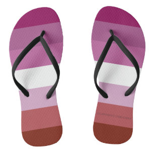 SlipperyJoe's lesbian pride flag feminine communit Thongs