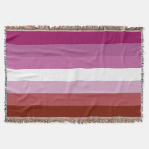 SlipperyJoe's lesbian pride flag feminine communit Throw Blanket