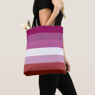 SlipperyJoe's lesbian pride flag feminine communit Tote Bag