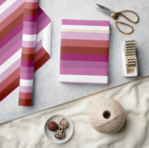 SlipperyJoe's lesbian pride flag feminine communit Wrapping Paper
