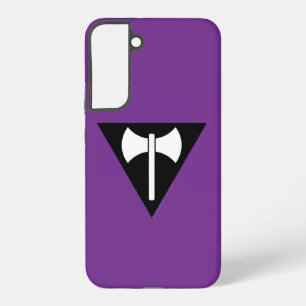 SlipperyJoe's Lesbian Pride flag Labrys ax triangl Samsung Galaxy Case