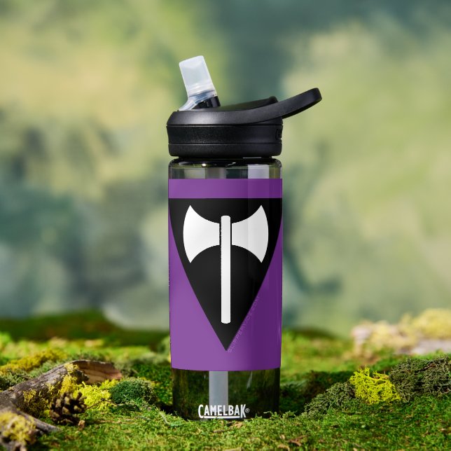 SlipperyJoe's Lesbian Pride flag Labrys axe triang Water Bottle (Outdoor)