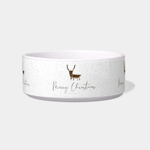 SlipperyJoe's line art silhouette reindeer minimal Bowl