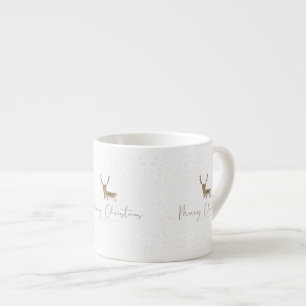 SlipperyJoe's line art silhouette reindeer minimal Espresso Cup
