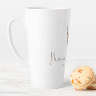 SlipperyJoe's line art silhouette reindeer minimal Latte Mug