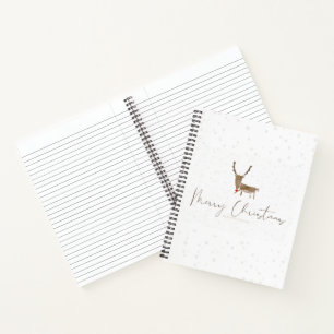 SlipperyJoe's line art silhouette reindeer minimal Notebook