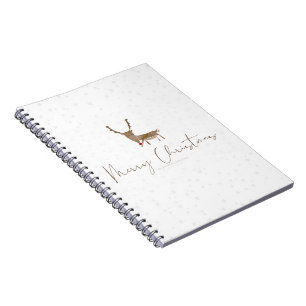SlipperyJoe's line art silhouette reindeer minimal Notebook